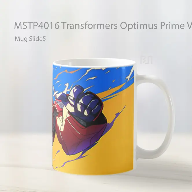 Transformers Optimus Prime Vibrant Energy Mug Gelas Keramik MSTP4016 - All-side / Desain