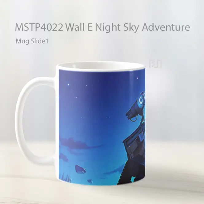 Wall E Night Sky Adventure Mug Gelas Keramik MSTP4022 - All-side / Desain