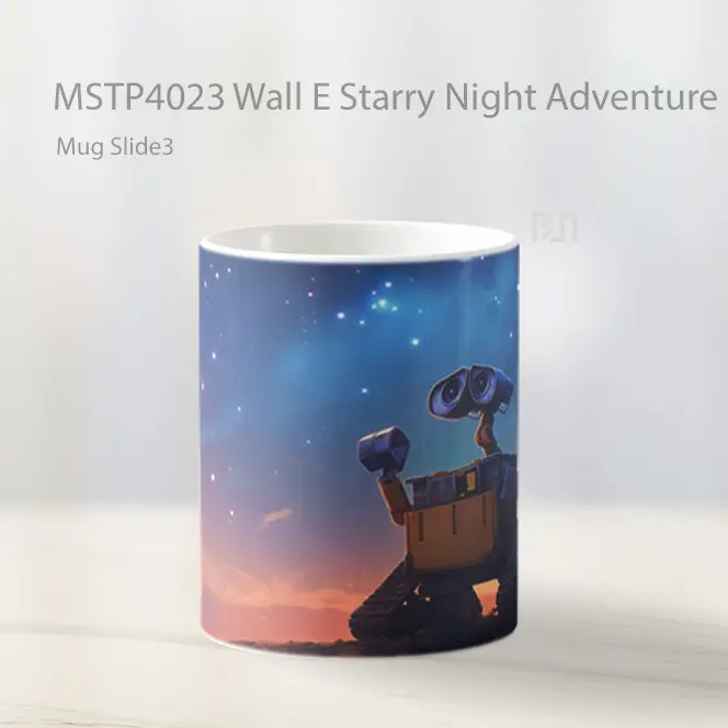 Wall E Starry Night Adventure Mug Gelas Keramik MSTP4023 - All-side / Desain