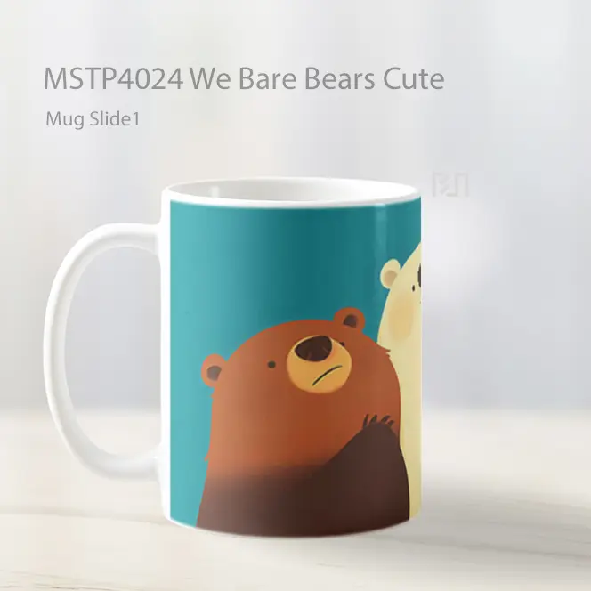 We Bare Bears Cute Mug Gelas Keramik MSTP4024 - All-side / Desain