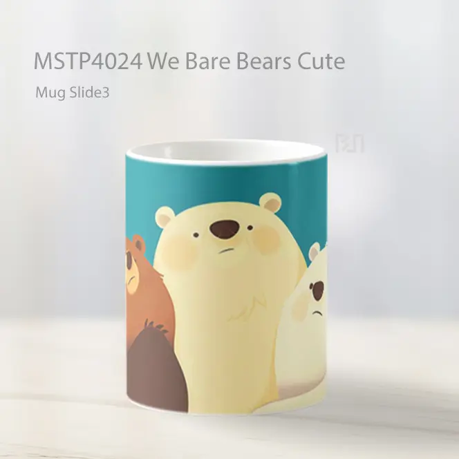 We Bare Bears Cute Mug Gelas Keramik MSTP4024 - All-side / Desain