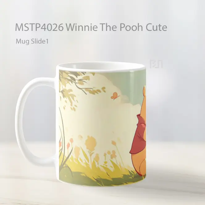 Winnie The Pooh Cute Mug Gelas Keramik MSTP4026 - All-side / Desain