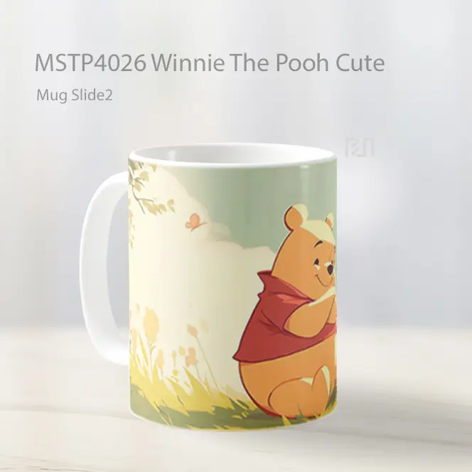 Winnie The Pooh Cute Mug Gelas Keramik MSTP4026 - All-side / Desain
