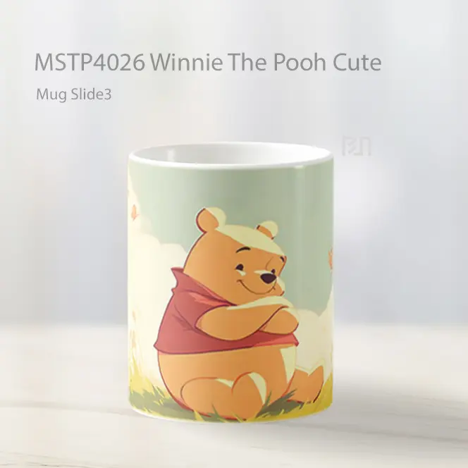 Winnie The Pooh Cute Mug Gelas Keramik MSTP4026 - All-side / Desain