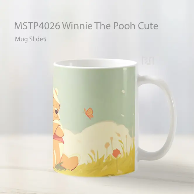 Winnie The Pooh Cute Mug Gelas Keramik MSTP4026 - All-side / Desain