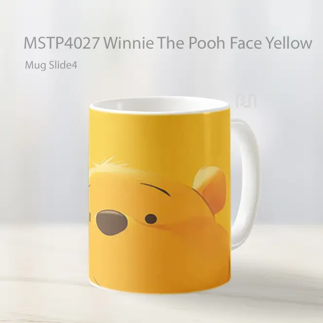 Winnie The Pooh Face Yellow Mug Gelas Keramik MSTP4027