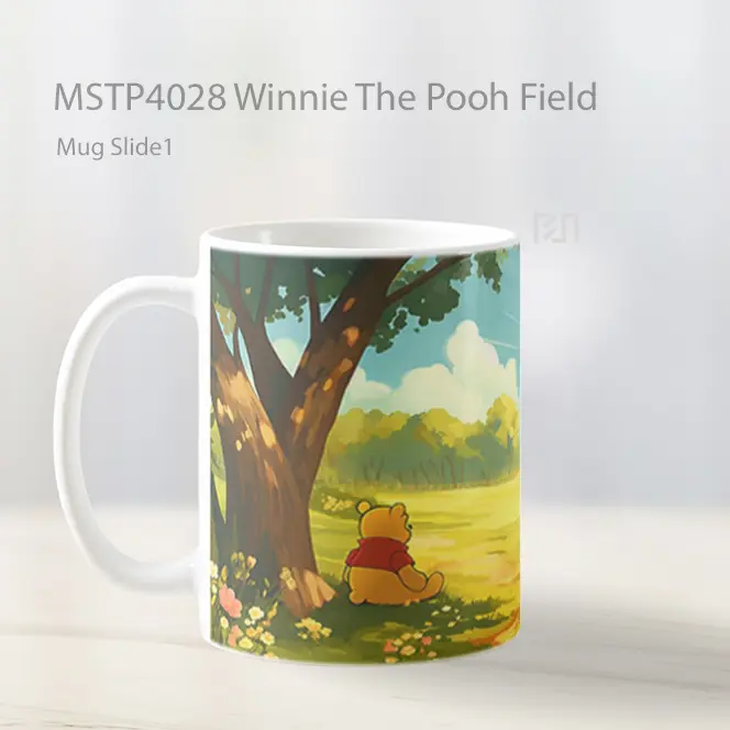 Winnie The Pooh Field Mug Gelas Keramik MSTP4028 - All-side / Desain