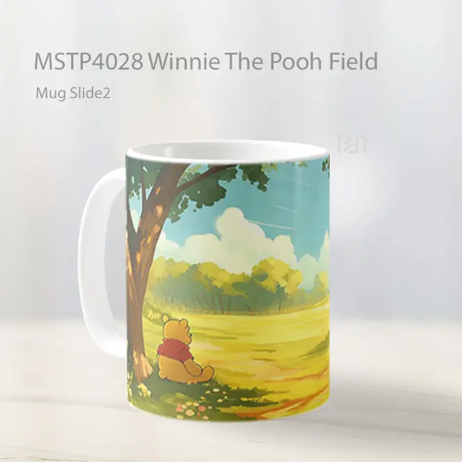 Winnie The Pooh Field Mug Gelas Keramik MSTP4028 - All-side / Desain