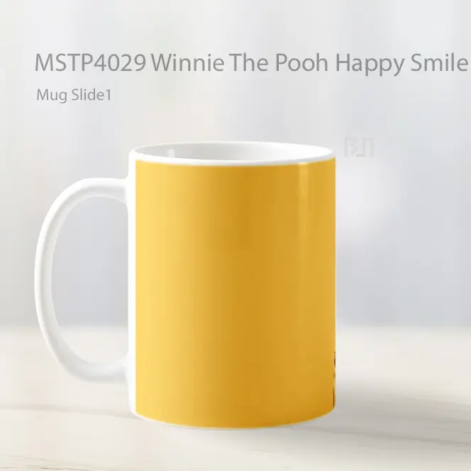 Winnie The Pooh Happy Smile Mug Gelas Keramik MSTP4029 - All-side / Desain