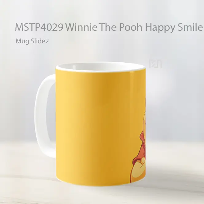 Winnie The Pooh Happy Smile Mug Gelas Keramik MSTP4029 - All-side / Desain