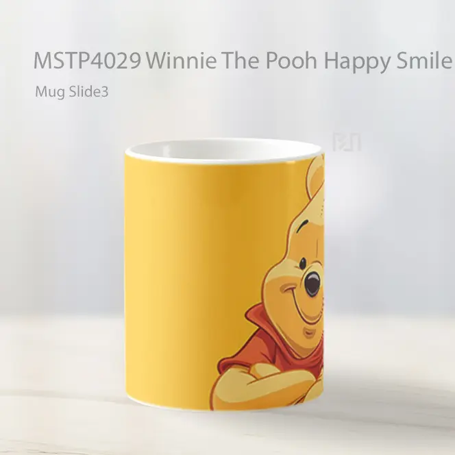 Winnie The Pooh Happy Smile Mug Gelas Keramik MSTP4029 - All-side / Desain