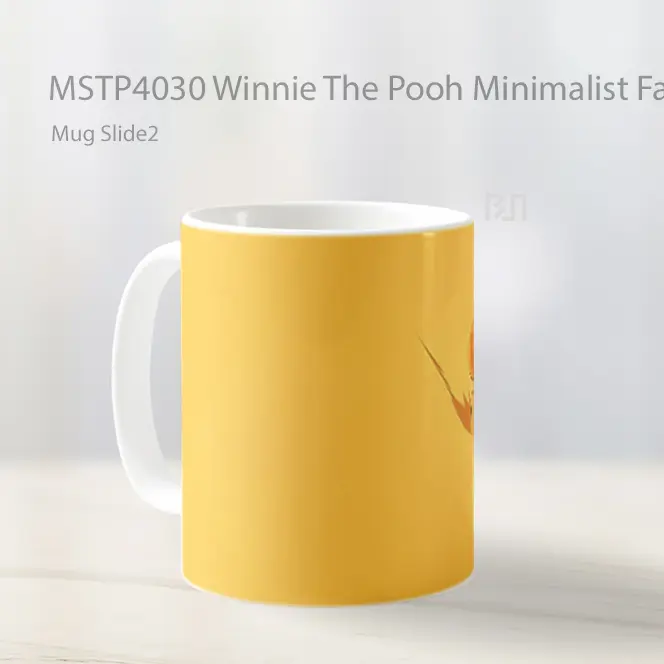 Winnie The Pooh Minimalist Face Mug Gelas Keramik MSTP4030 - All-side / Desain