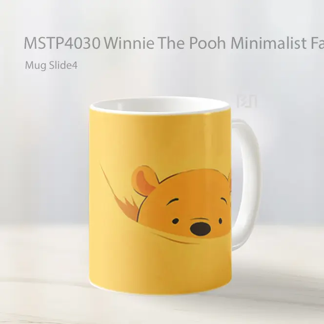 Winnie The Pooh Minimalist Face Mug Gelas Keramik MSTP4030