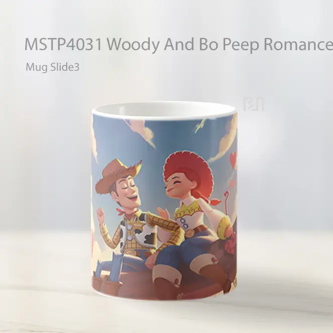 Woody And Bo Peep Romance Valentines Mug Gelas Keramik MSTP4031 - All-side / Desain