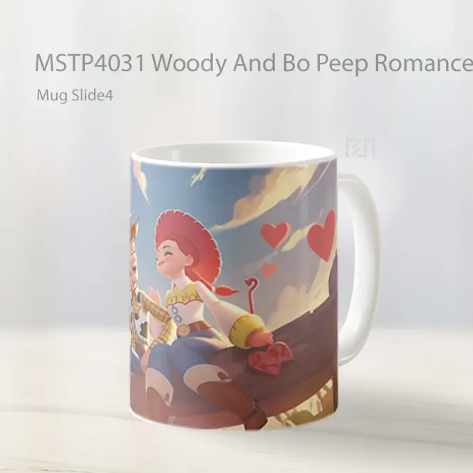 Woody And Bo Peep Romance Valentines Mug Gelas Keramik MSTP4031