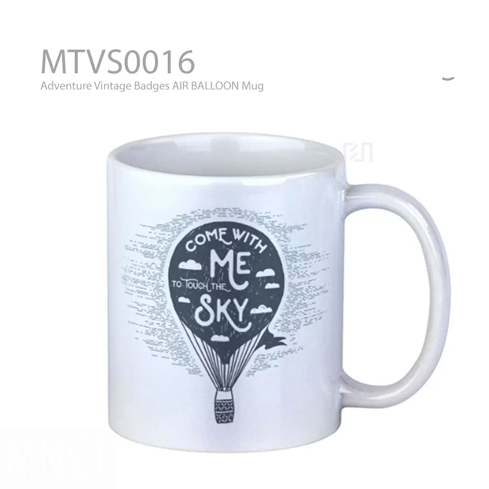 Adventure Vintage Badges AIR BALLOON Mug