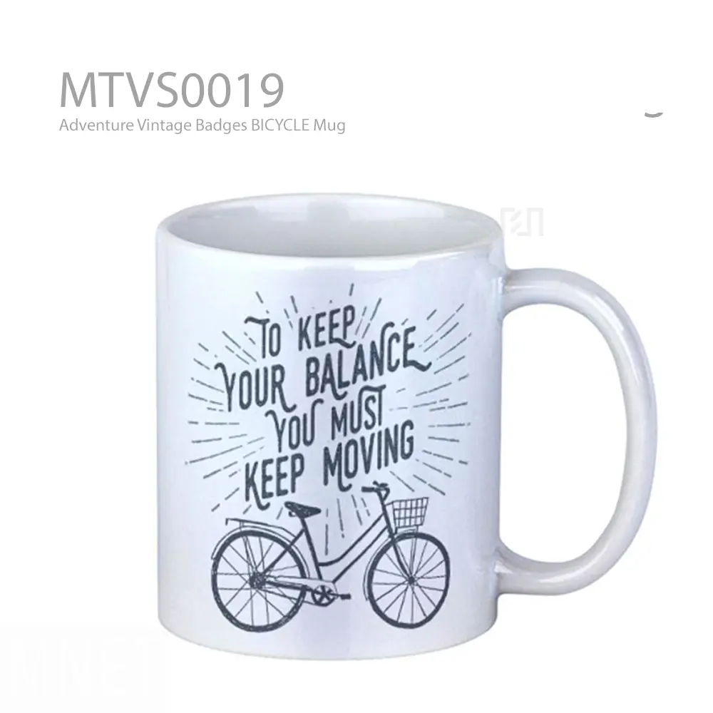 Adventure Vintage Badges BICYCLE Mug