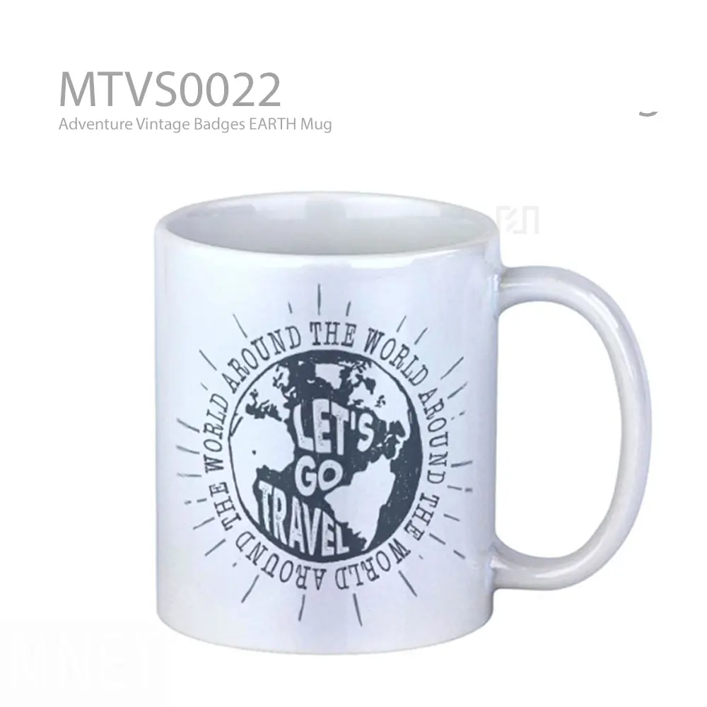 Adventure Vintage Badges EARTH Mug