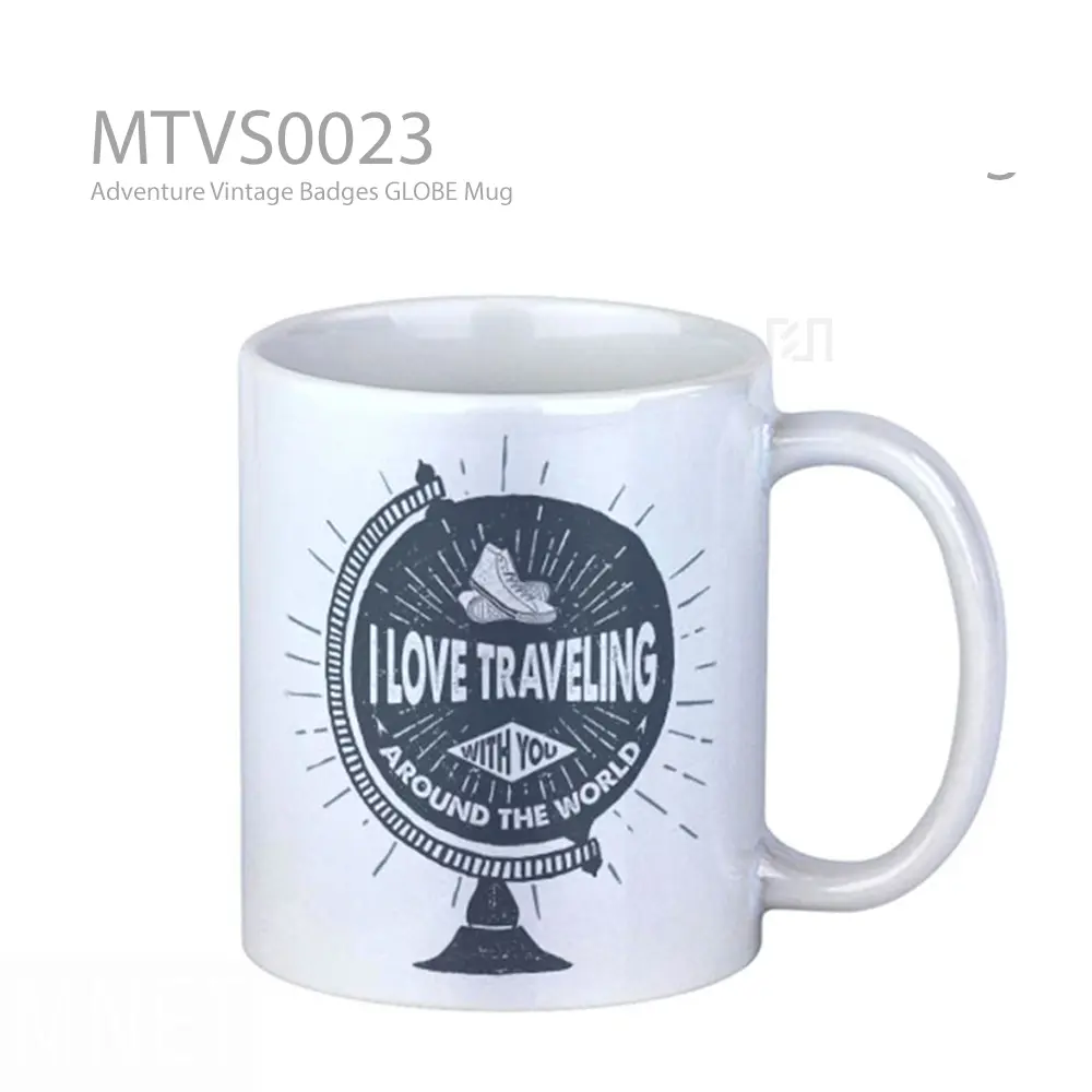 Adventure Vintage Badges GLOBE Mug