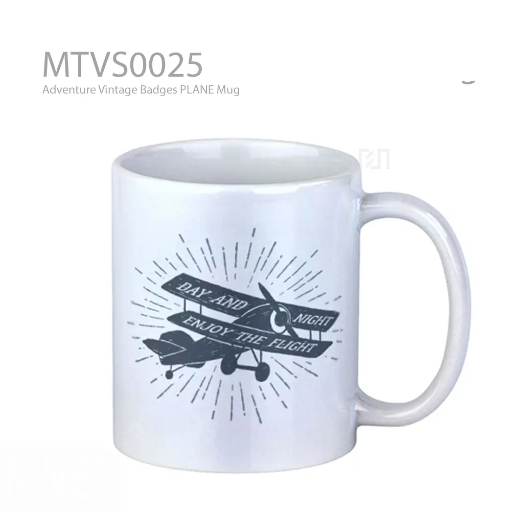 Adventure Vintage Badges PLANE Mug