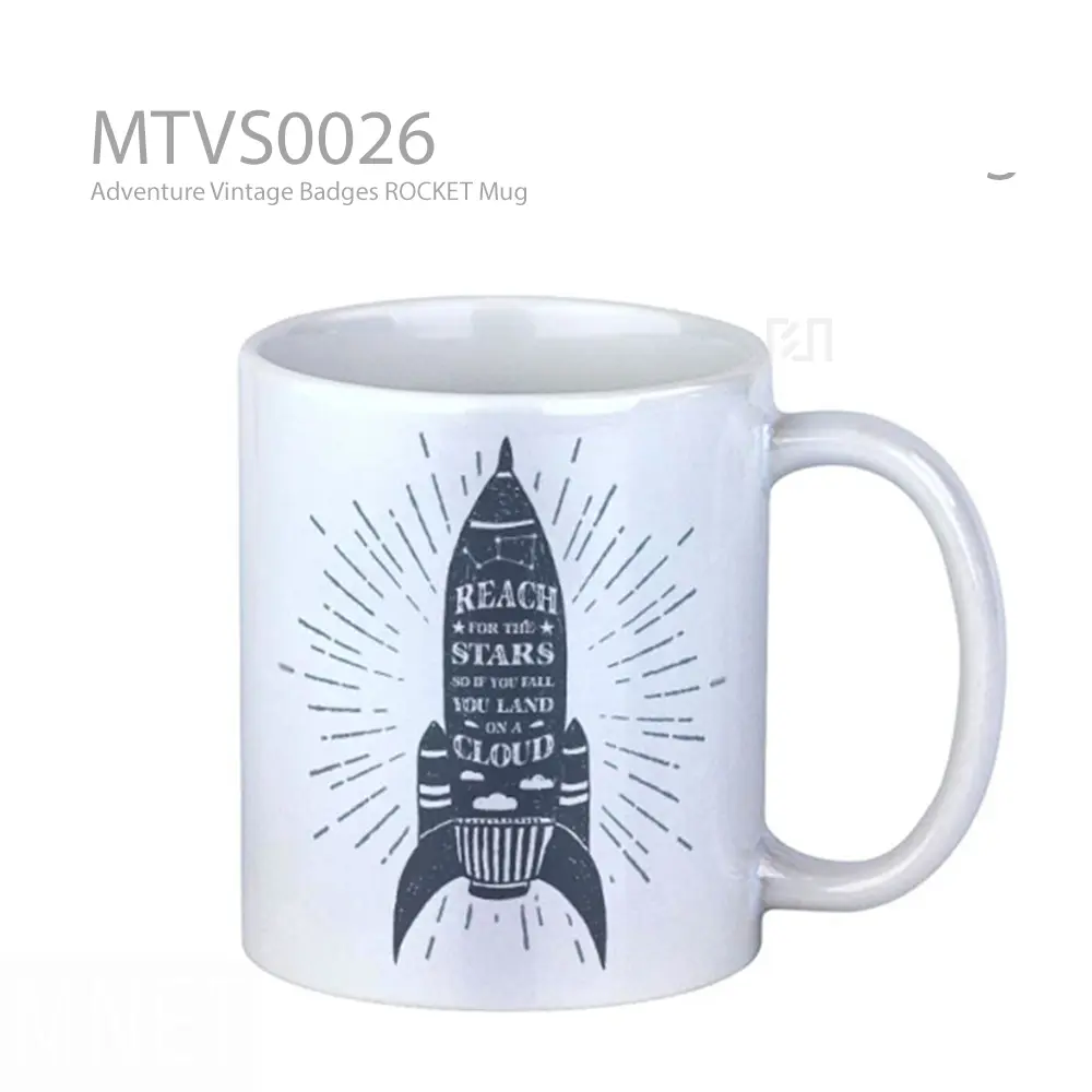 Adventure Vintage Badges ROCKET Mug