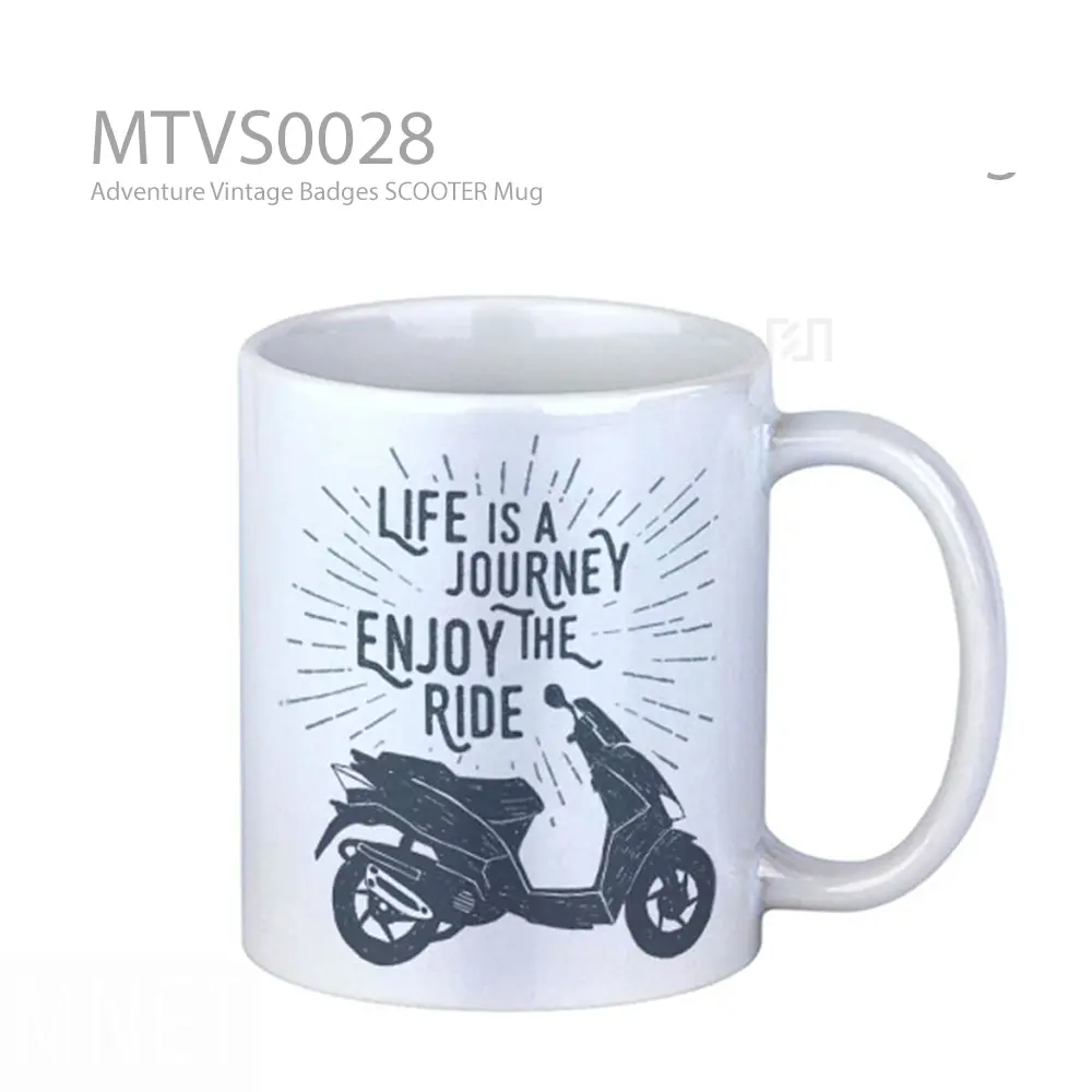 Adventure Vintage Badges SCOOTER Mug