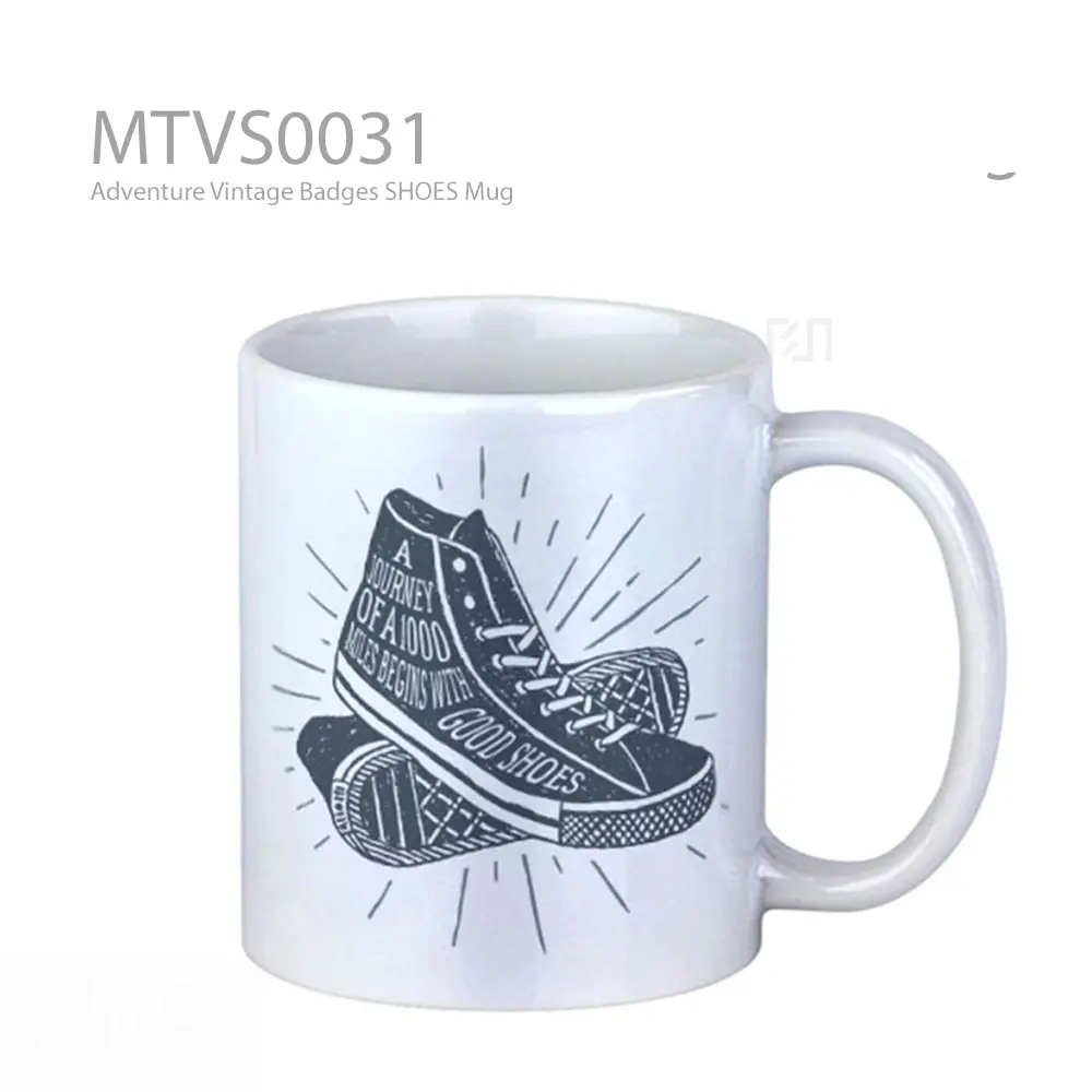 Adventure Vintage Badges SHOES Mug
