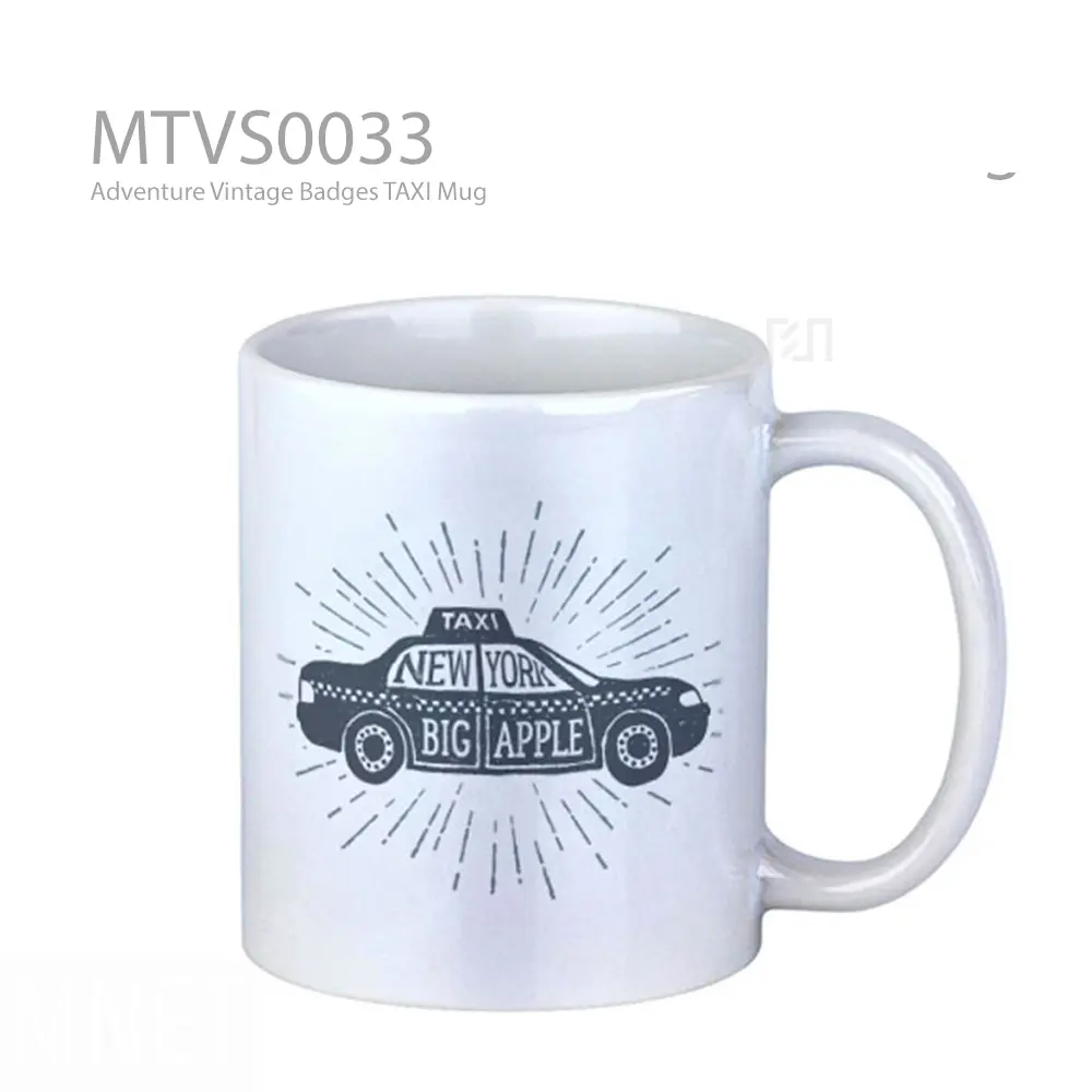 Adventure Vintage Badges TAXI Mug