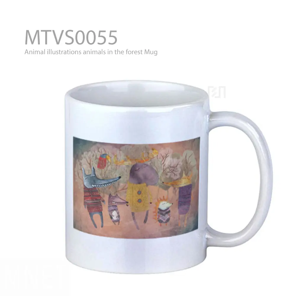 Animal illustrations animals in the forest Mug