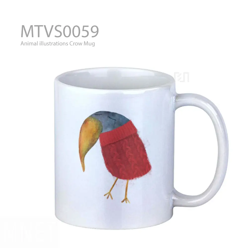 Animal illustrations Crow Mug