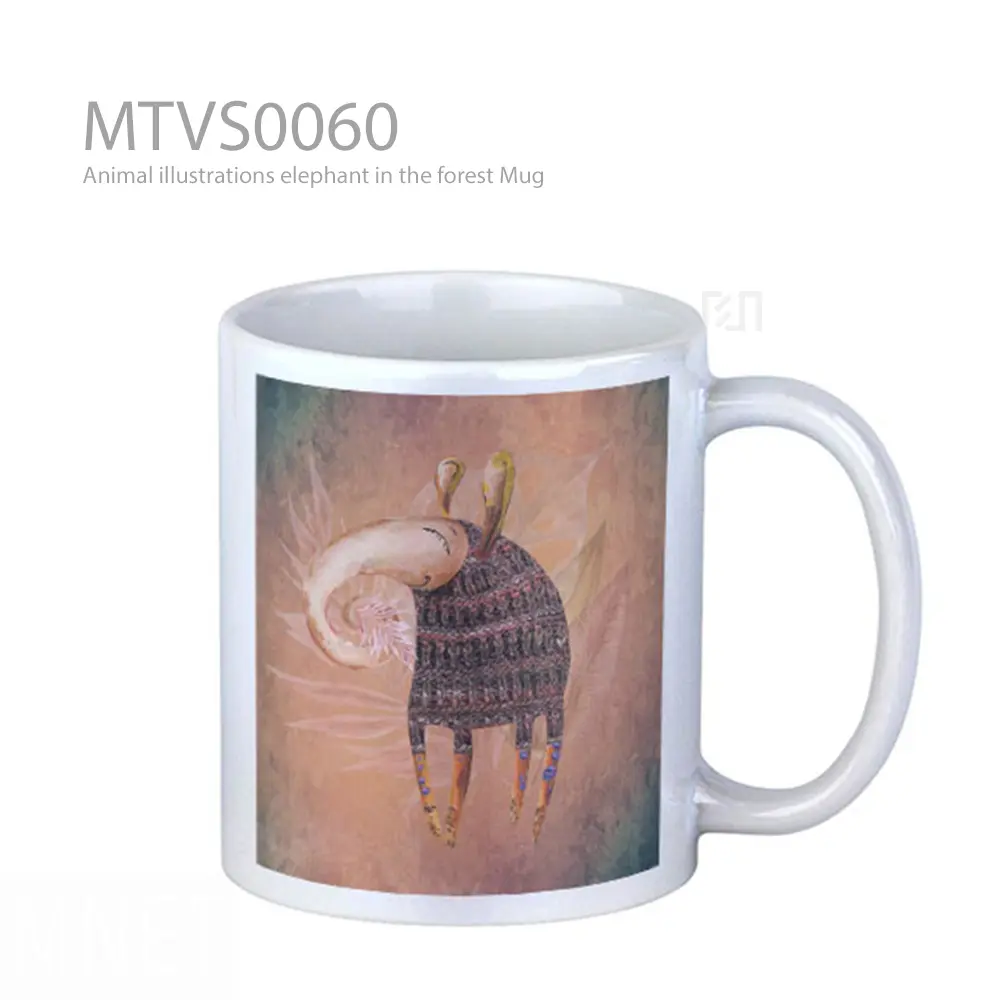 Animal illustrations elephant in the forest Mug