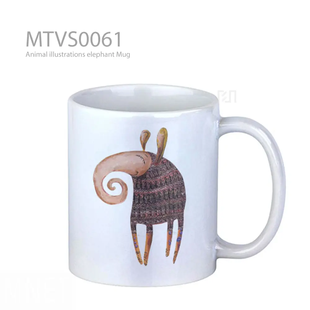 Animal illustrations elephant Mug