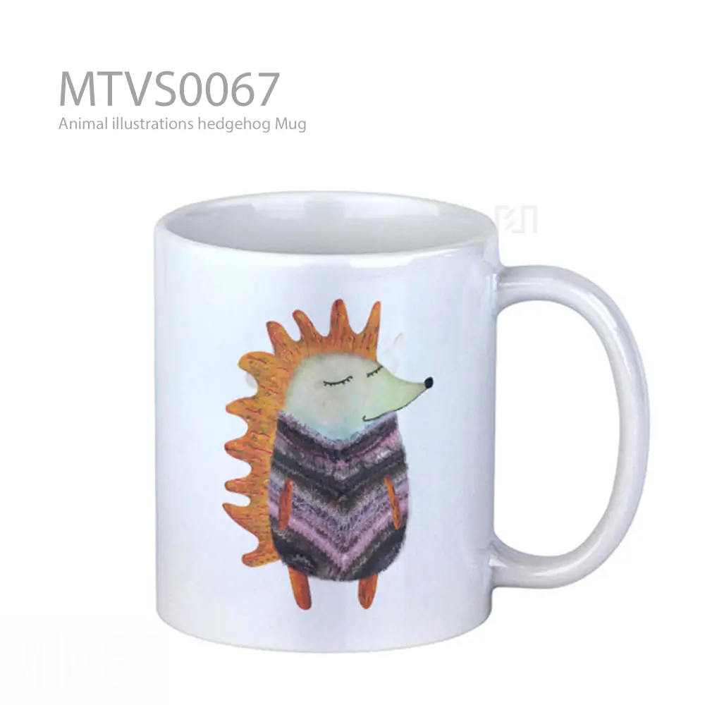 Animal illustrations hedgehog Mug