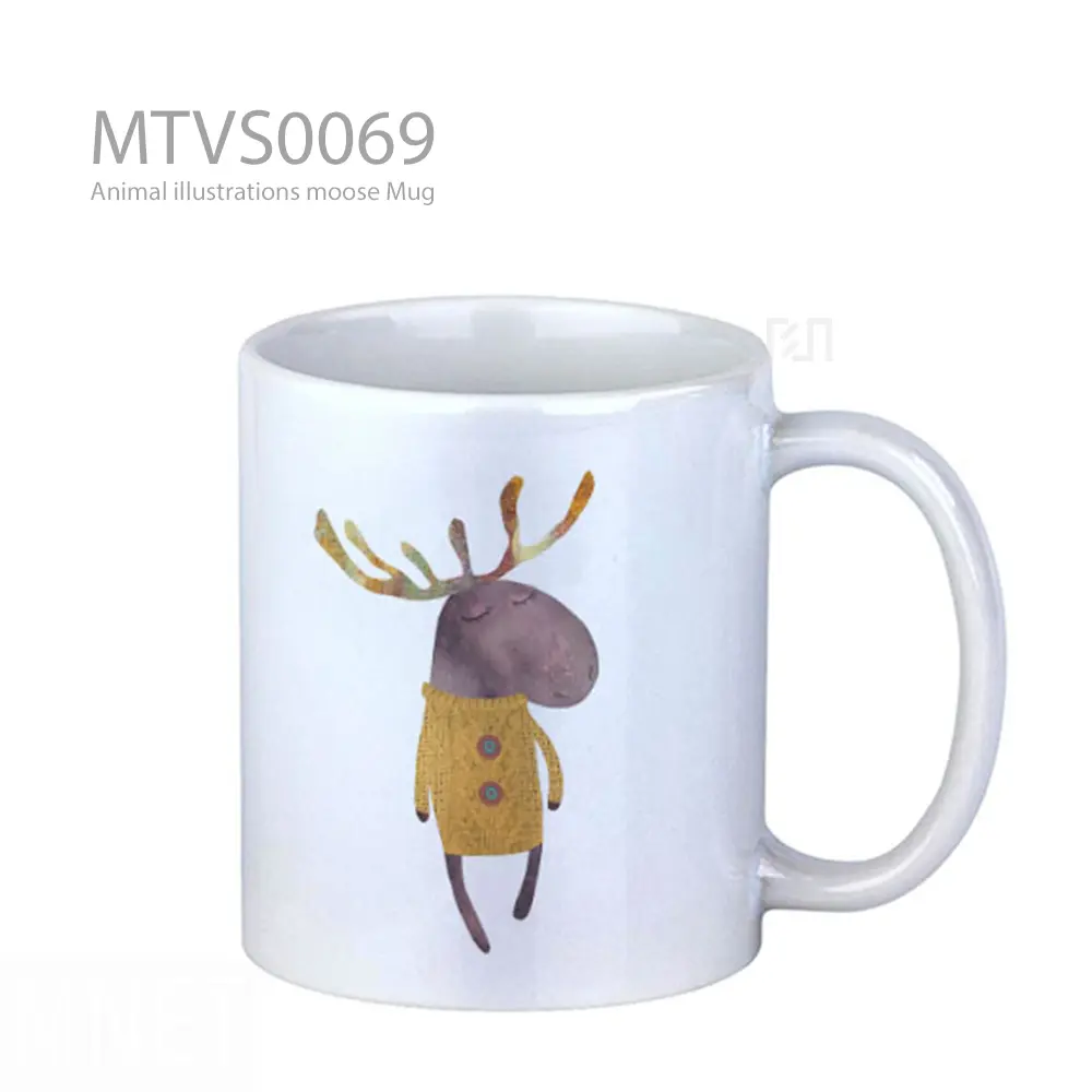 Animal illustrations moose Mug