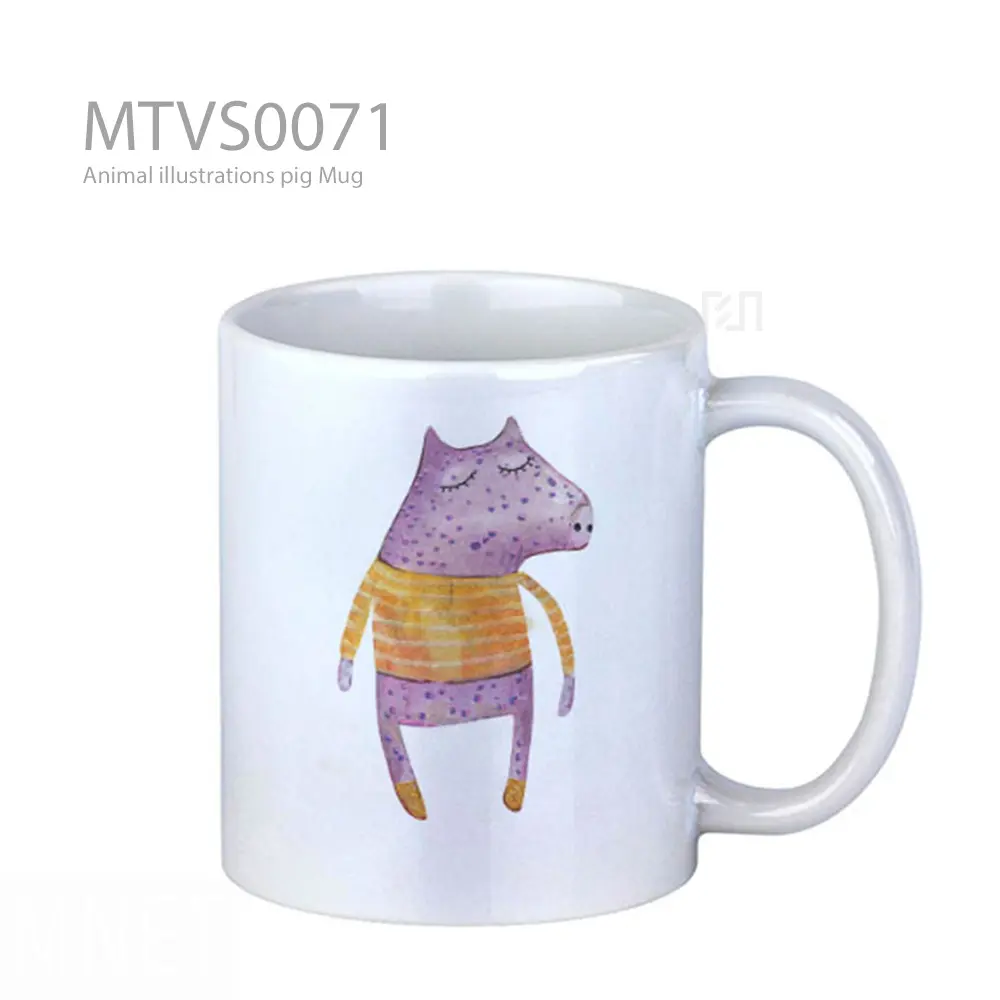 Animal illustrations pig Mug