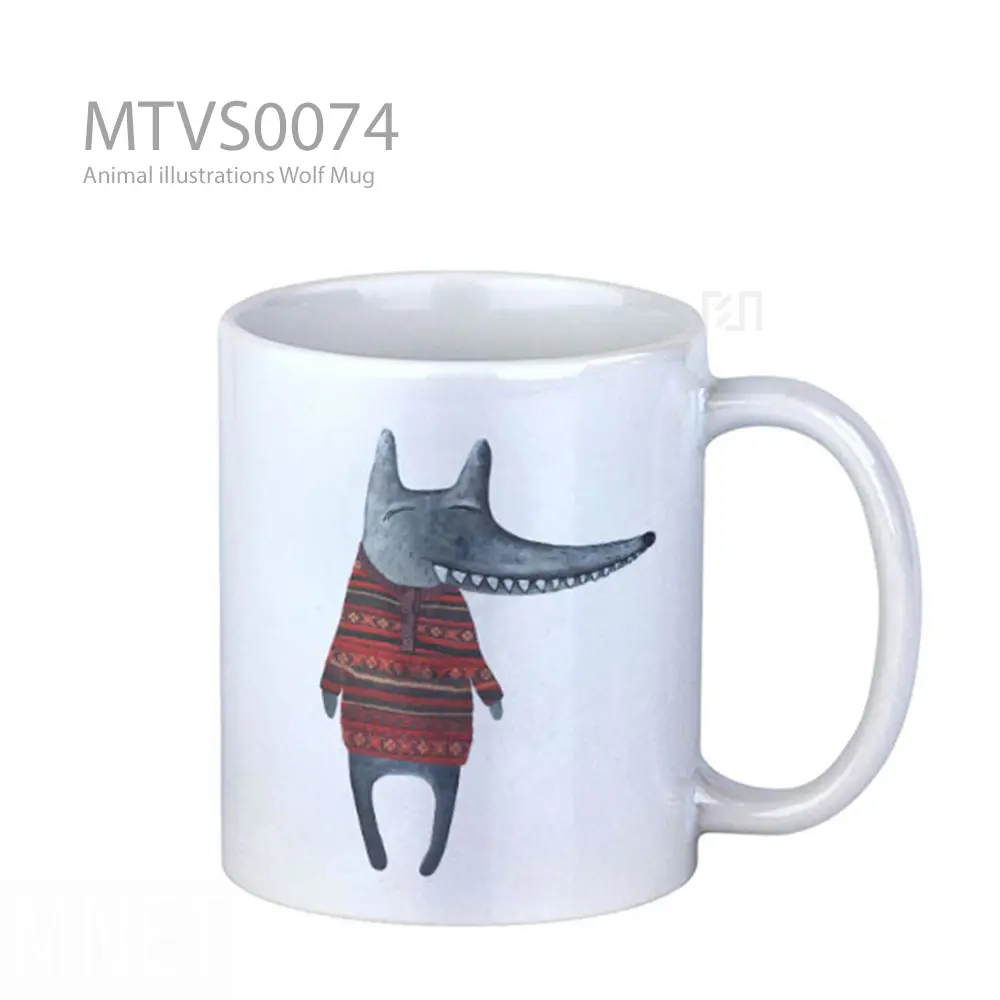 Animal illustrations Wolf Mug