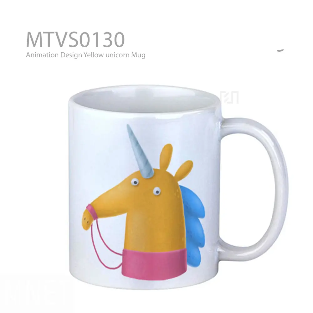 Animation Design Yellow unicorn Mug