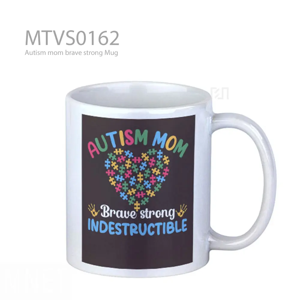 Autism mom brave strong Mug