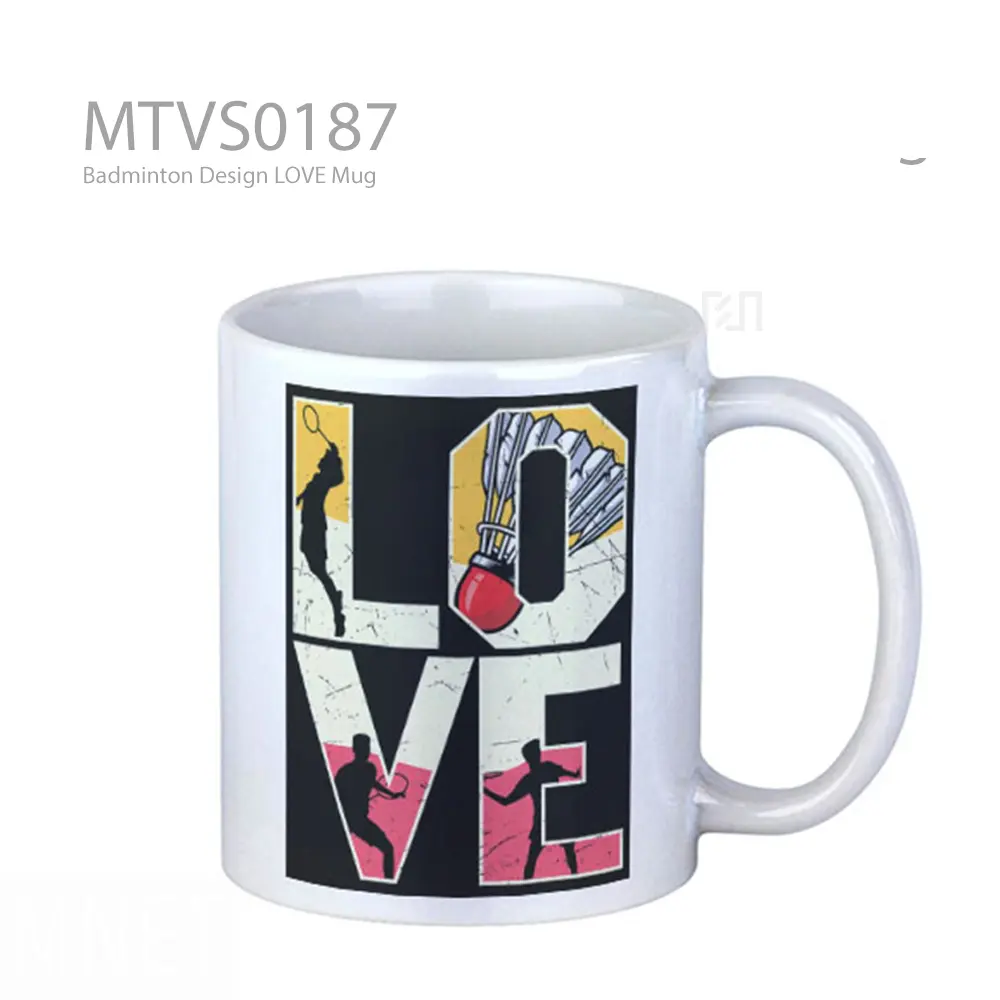 Badminton Design LOVE Mug