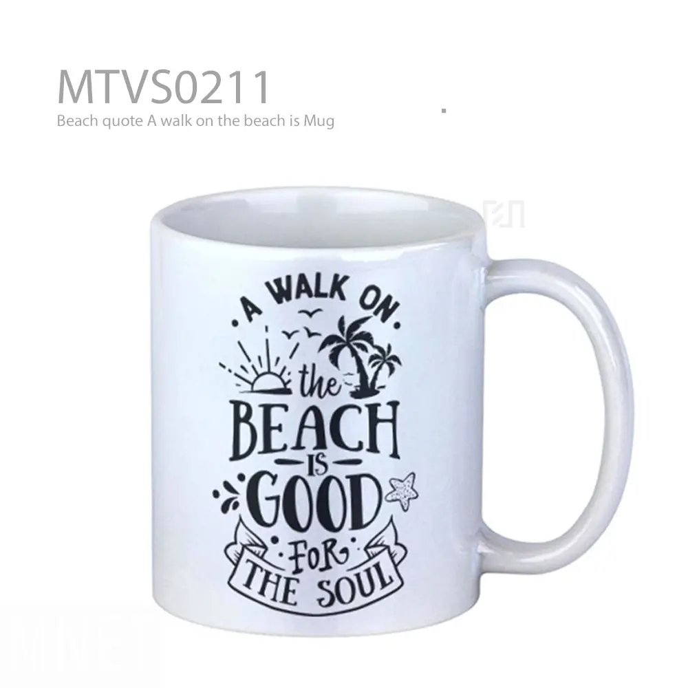 Beach quote A walk on the beach is Mug