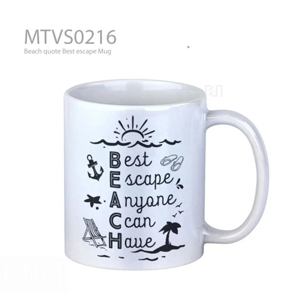 Beach quote Best escape Mug