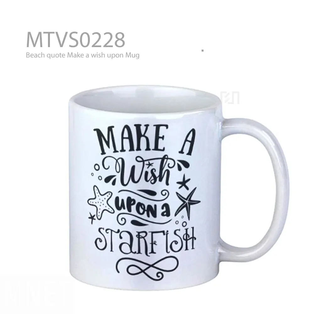 Beach quote Make a wish upon Mug
