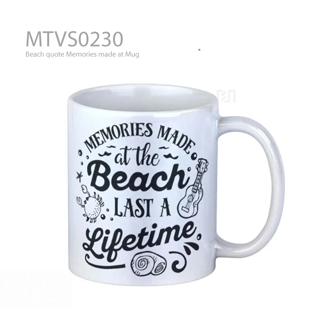 Beach quote Memories made at Mug