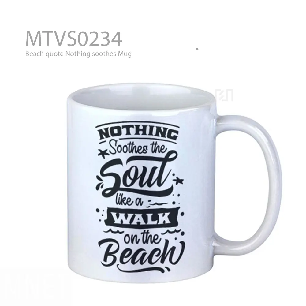 Beach quote Nothing soothes Mug