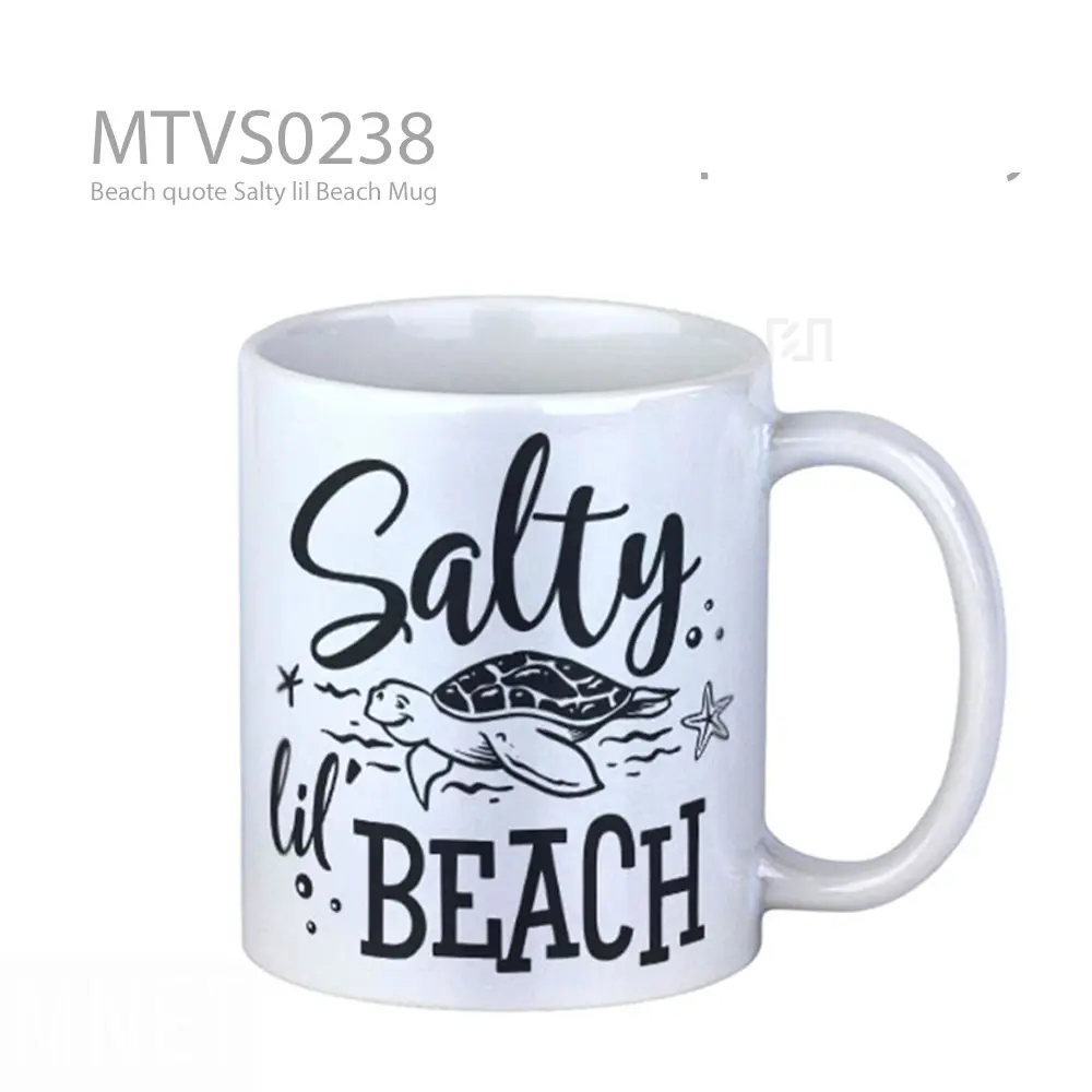 Beach quote Salty lil Beach Mug