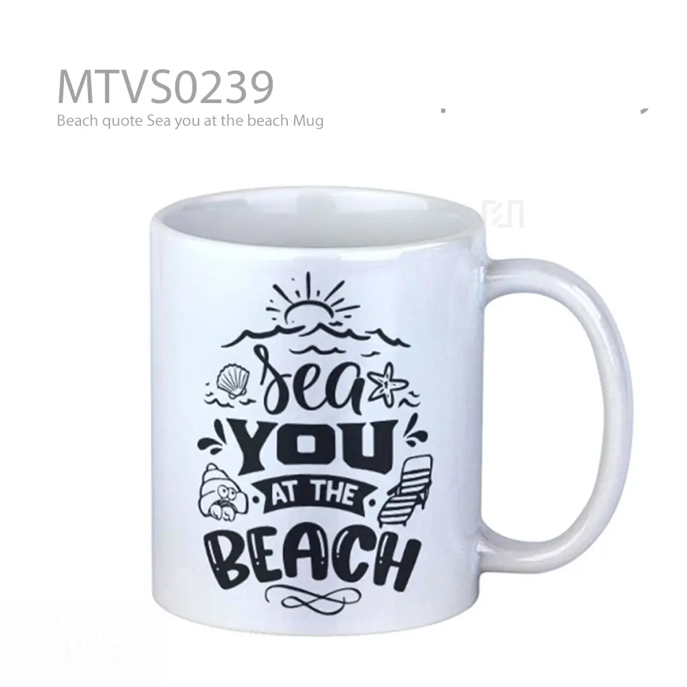 Beach quote Sea you at the beach Mug