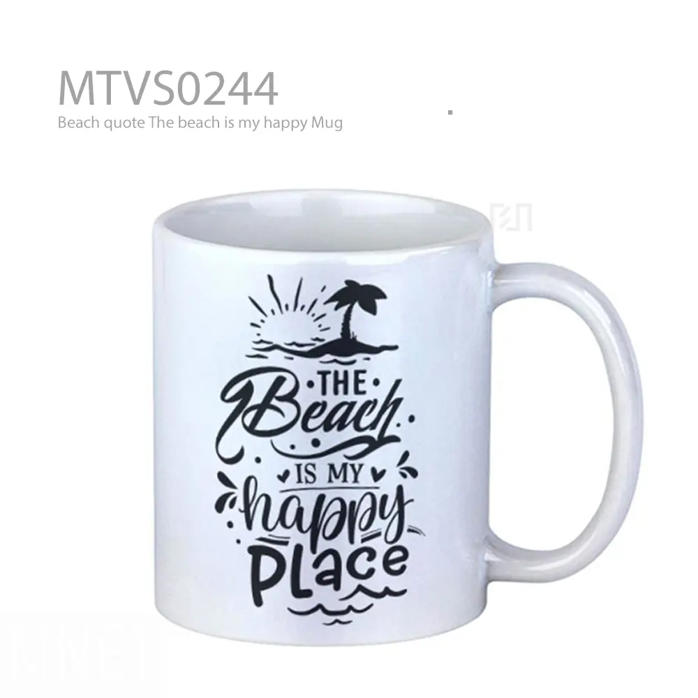 Beach quote The beach is my happy Mug