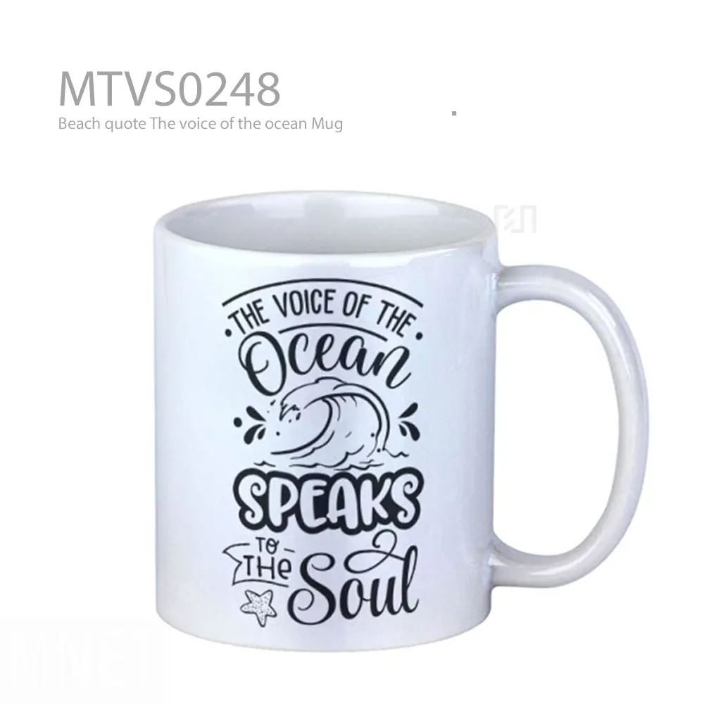 Beach quote The voice of the ocean Mug