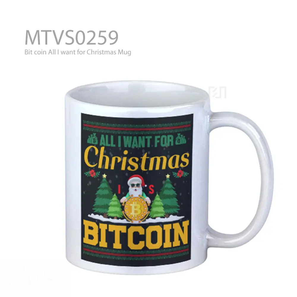 Bit coin All I want for Christmas Mug