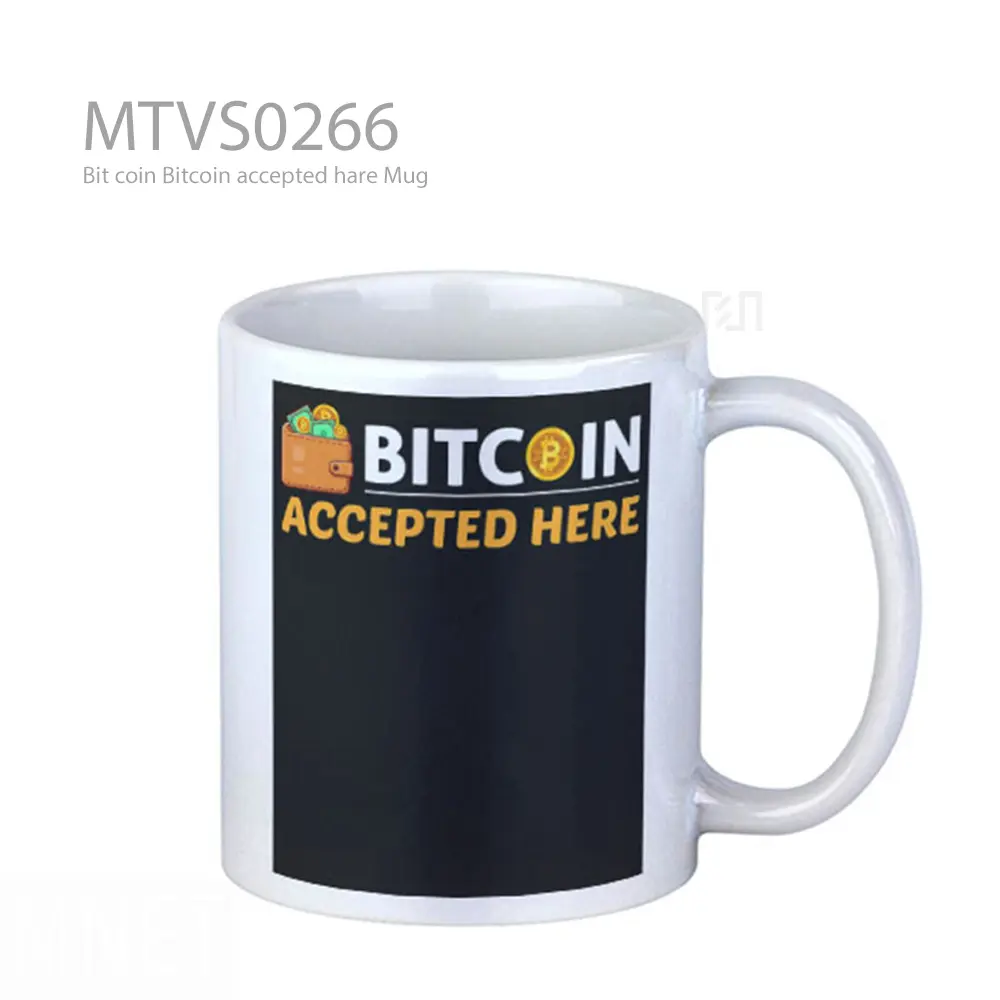 Bit coin Bitcoin accepted hare Mug